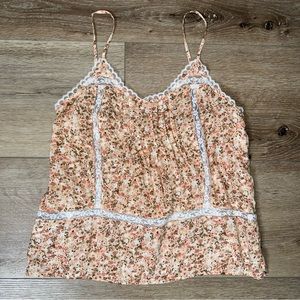 NWOT FOREVER 21 Floral Lace Spaghetti Strap Top Size XS